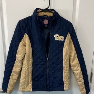Pitt panthers  Navy and Tan Jacket women’s size small